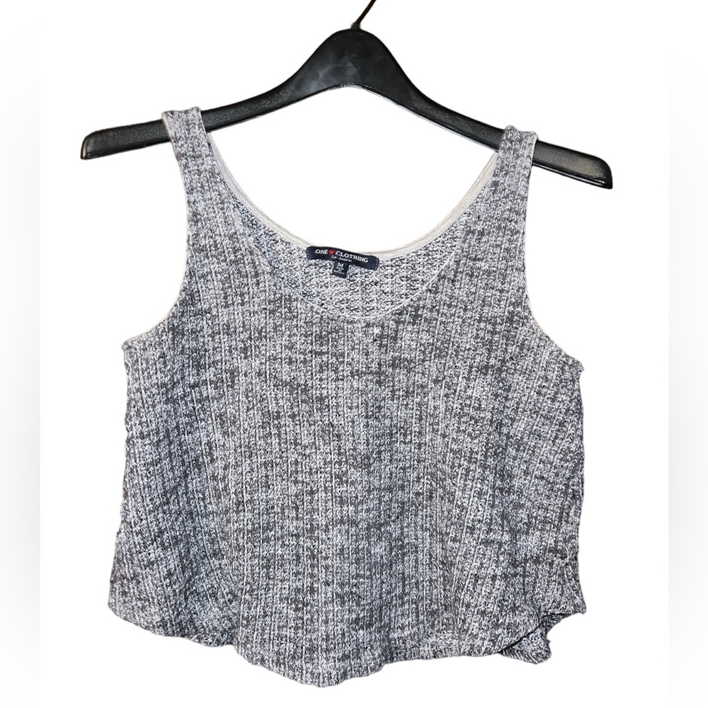 One Clothing Grey Knit Tank Top Medium